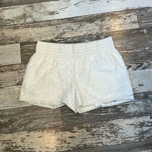 Off White Lace Shorts